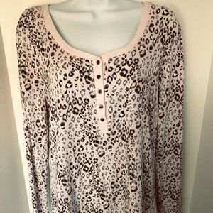 Jane Bleecker Pink With Cheetah Print Top